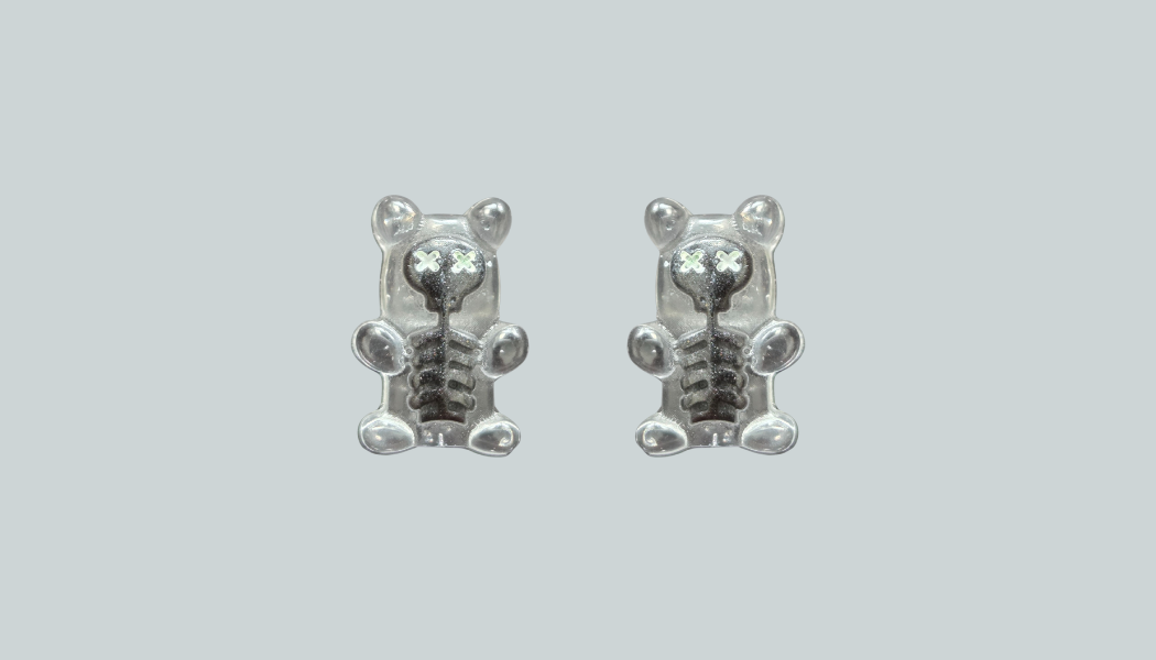 Dead Gummy Bear studs