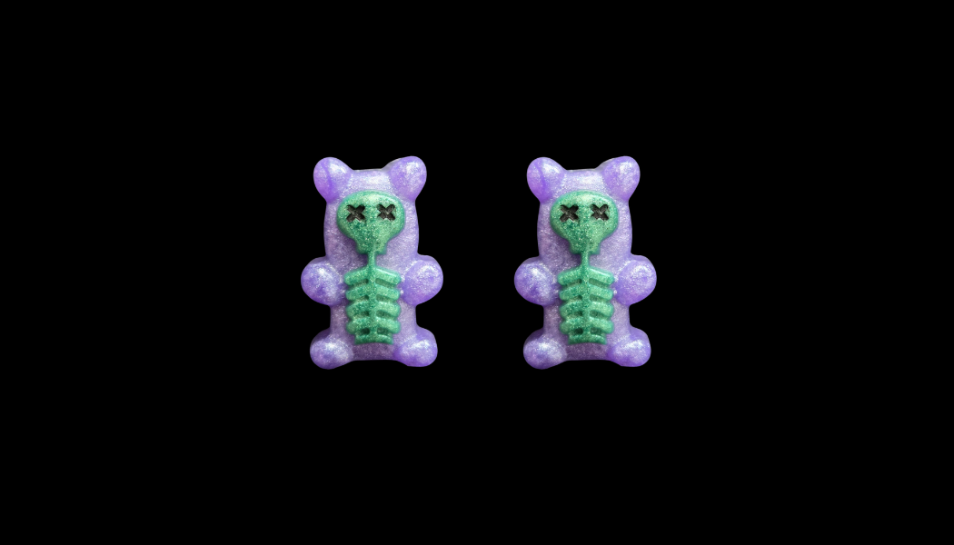 Dead  Gummy Bear studs