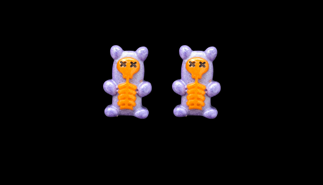 Dead  Gummy Bear studs
